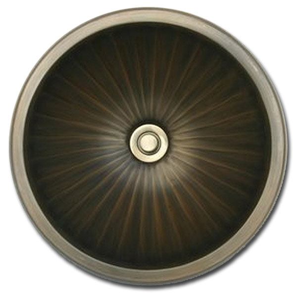 Linkasink BR004 Bathroom Sink Round Large (Fluted) Bronze - 4 Finishes - Click Image to Close